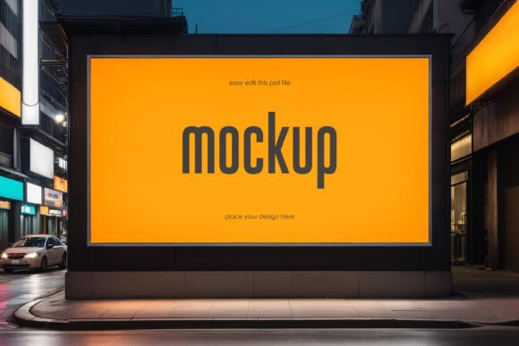 Download Night Advertisement Billboard Mockup - Premium Resources
