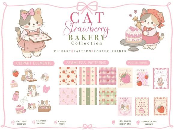 Download Cat Strawberry Bakery Collection - Bakery Collection
